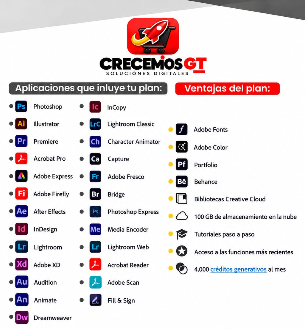ADOBE SUITE PREMIUM — 6 MESES